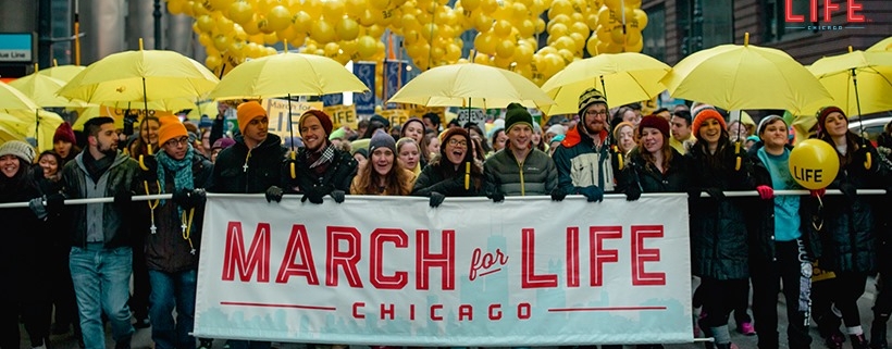 Pro-life marchers in Chicago