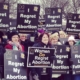 Crowd with "I Regret My Abortion" signs