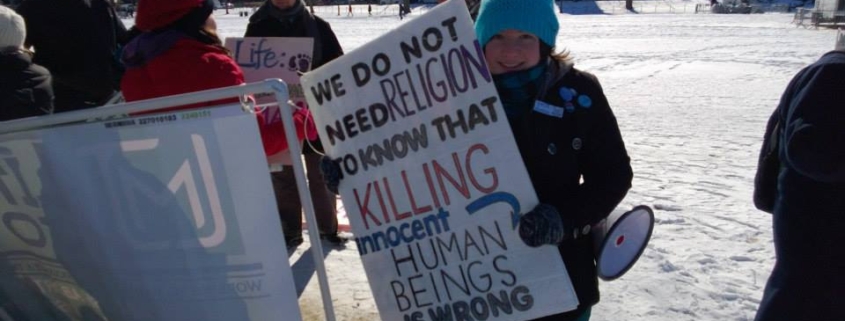 atheist rally sign