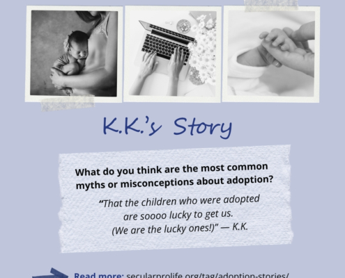 KK's adoption story image and quote
